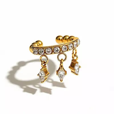 Hanging Diamonds Earcuff