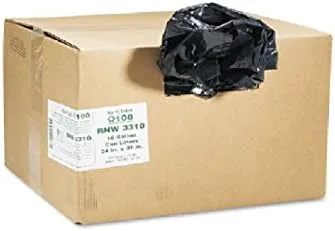 Webster EarthSense 0.65 mil Trash Bags, 16 gal, 24inH x 31inW, 75% Recycled, Black, 500 Bags