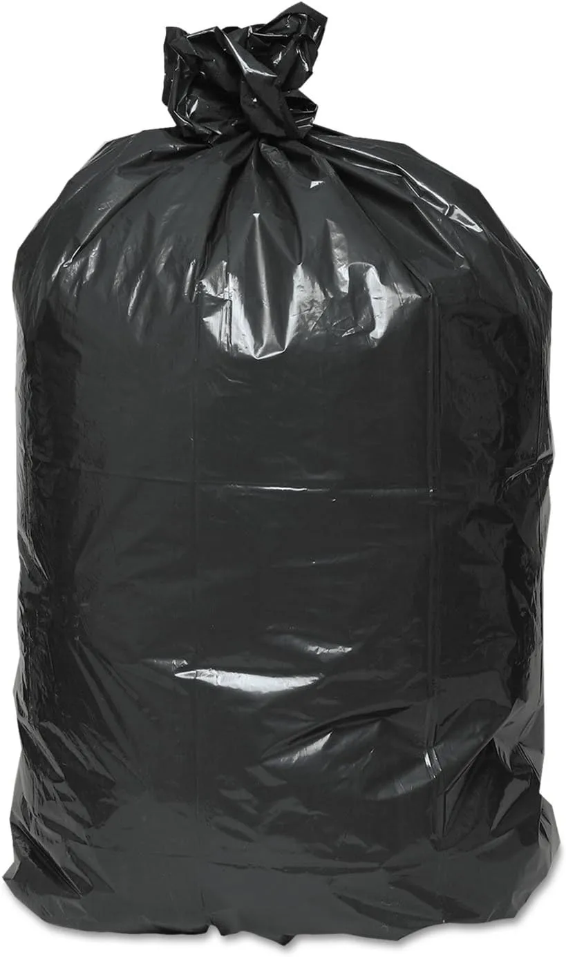 Recycled Can Liners, 33gal, 1.25mil, 33 x 39, Black, 100/Carton