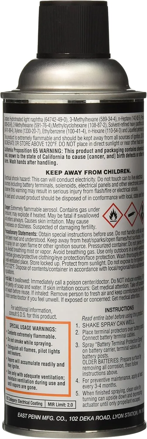 East Penn 00320 Battery Terminal Protection Spray - 10 oz.
