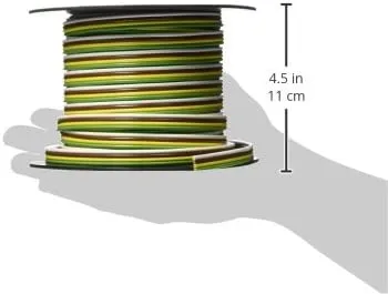 East Penn Deka (02915) 100' 16-4 Gauge Parallel Primary Wire, Yellow,Green,White,Brown