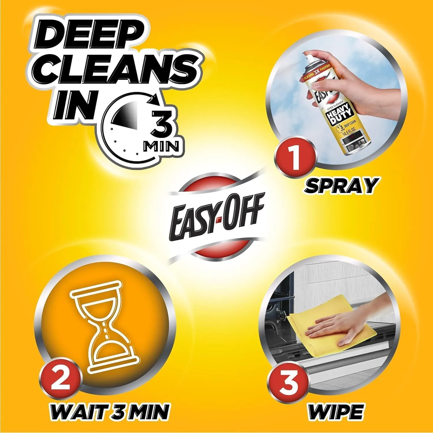 Easy Off Heavy Duty Oven Cleaner Spray, 24oz, Removes Grease 24 Ounce (Pack of 1)
