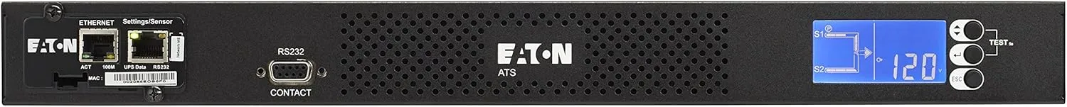 Eaton ATS Rack PDU 1U 120V 1.92 kW 2 5-20P Input and 10 5-20R Single-Phase