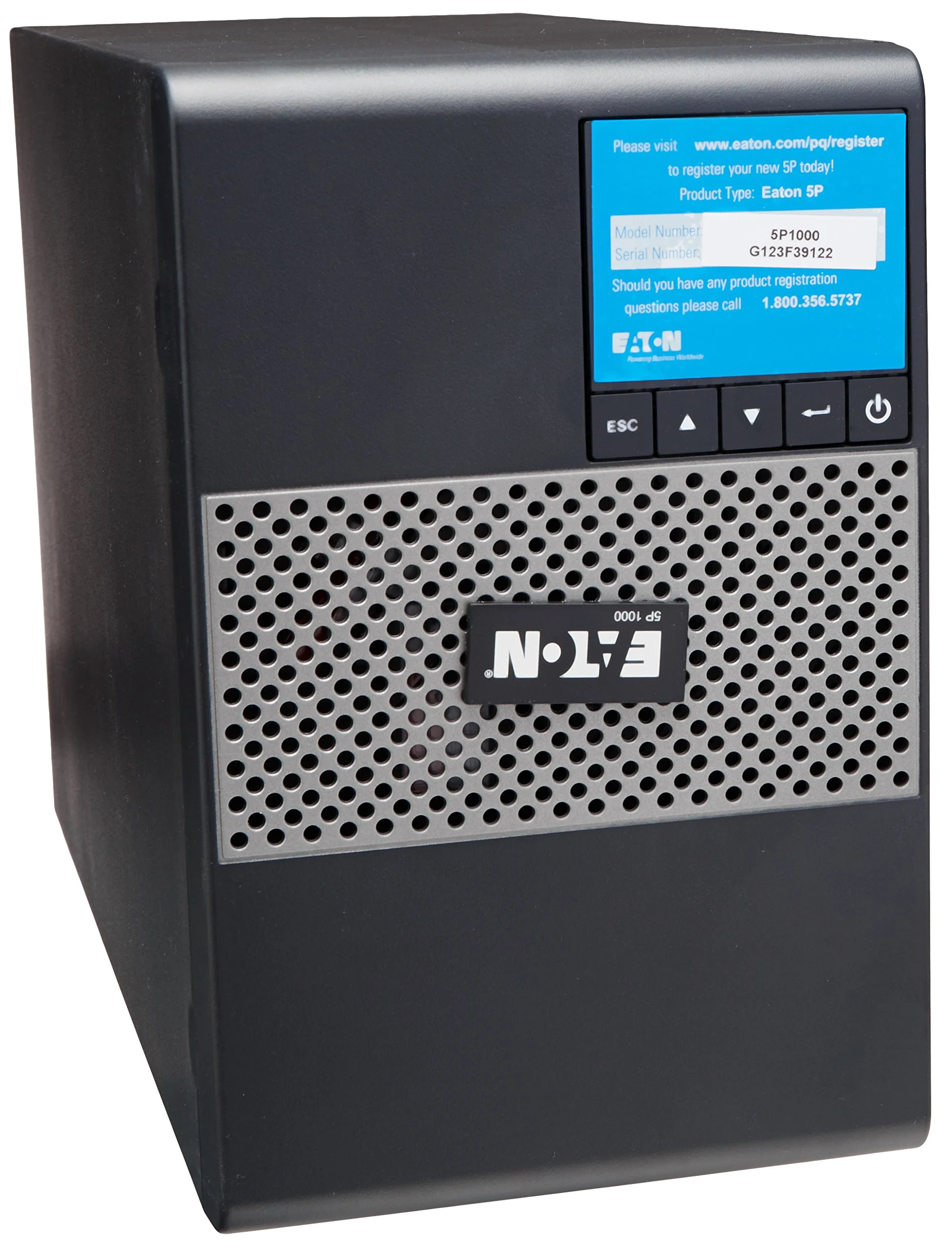EATON 5P 1000VA 770W 120V LINE-INTERACTIVE UPS, 5-15P, 8X 5-15R OUTLETS, TRUE SINE WAVE