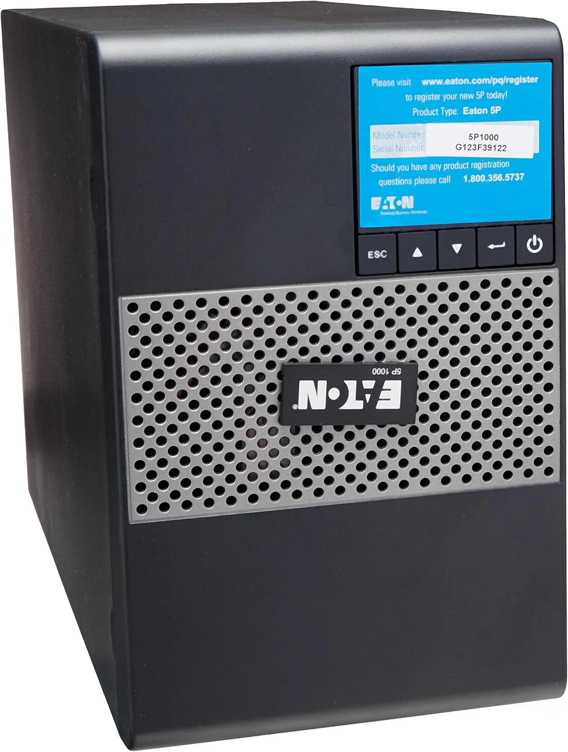 EATON 5P 1000VA 770W 120V LINE-INTERACTIVE UPS, 5-15P, 8X 5-15R OUTLETS, TRUE SINE WAVE