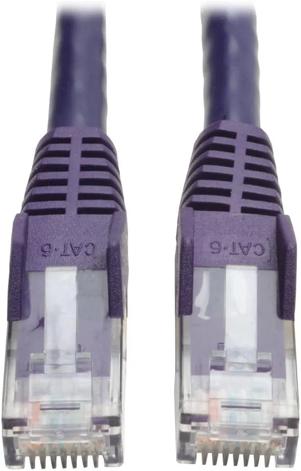 Tripp Lite Cat6 Gigabit Snagless Molded Patch Cable (RJ45 M/M) - Purple, 10-ft.(N201-010-PU)