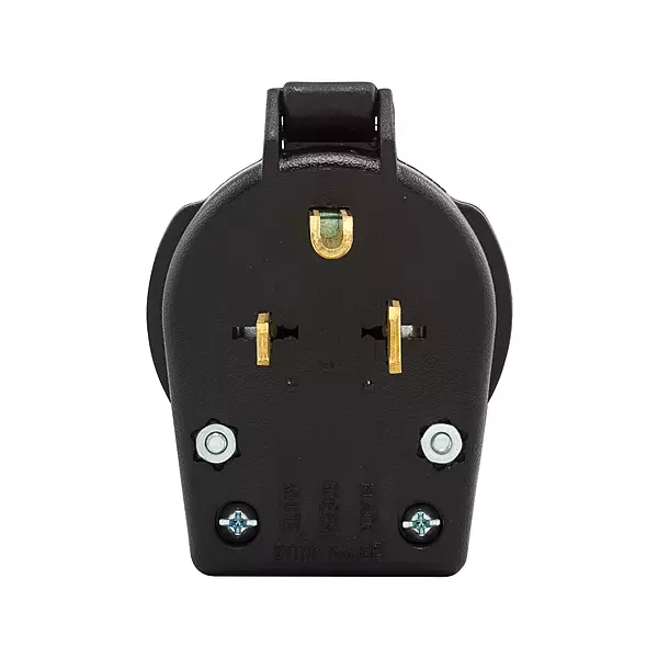 Eaton S42-SP Arrow Hart heavy-duty universal NEMA power plug, Black