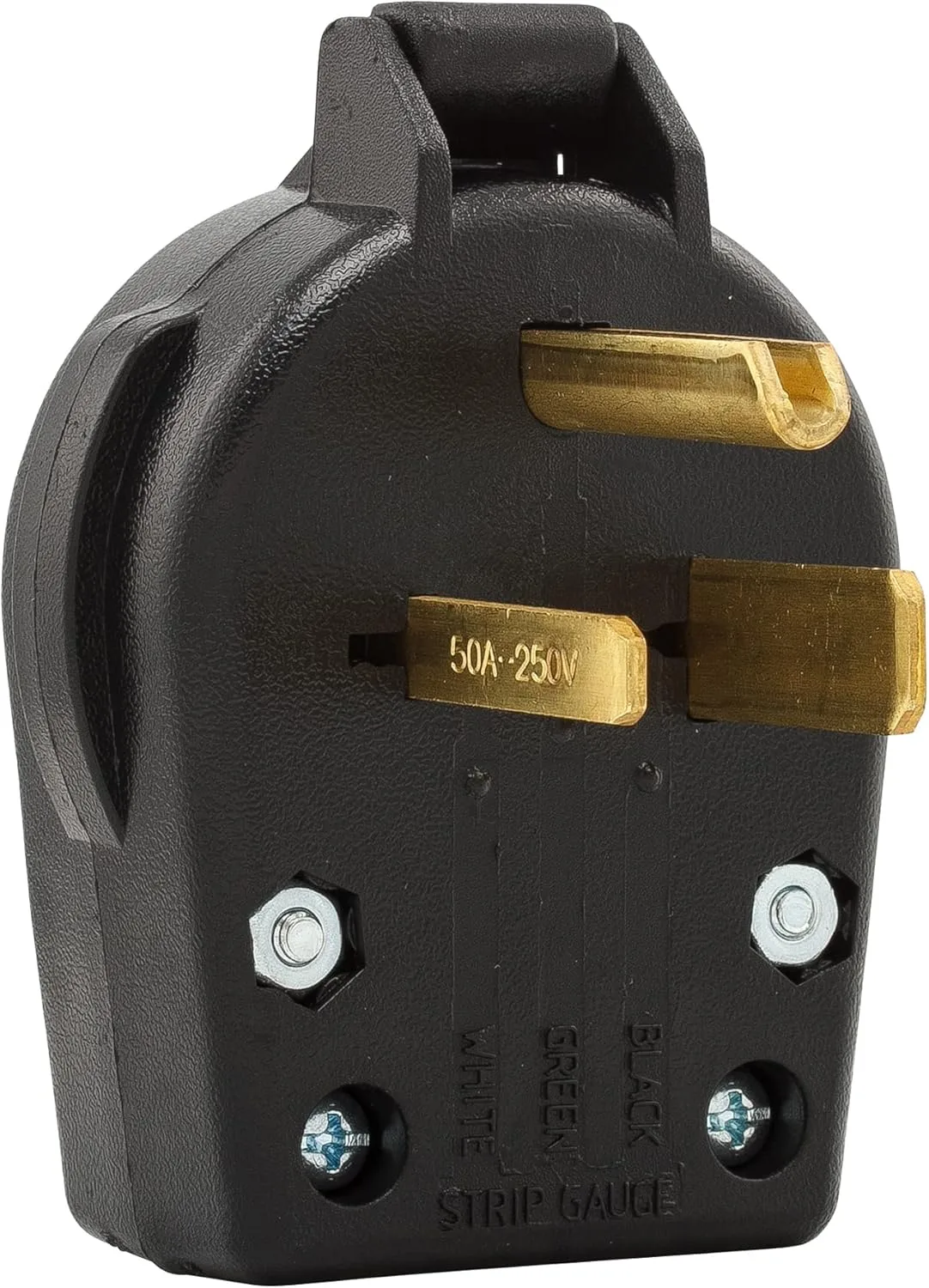 Eaton S42-SP Arrow Hart heavy-duty universal NEMA power plug, Black