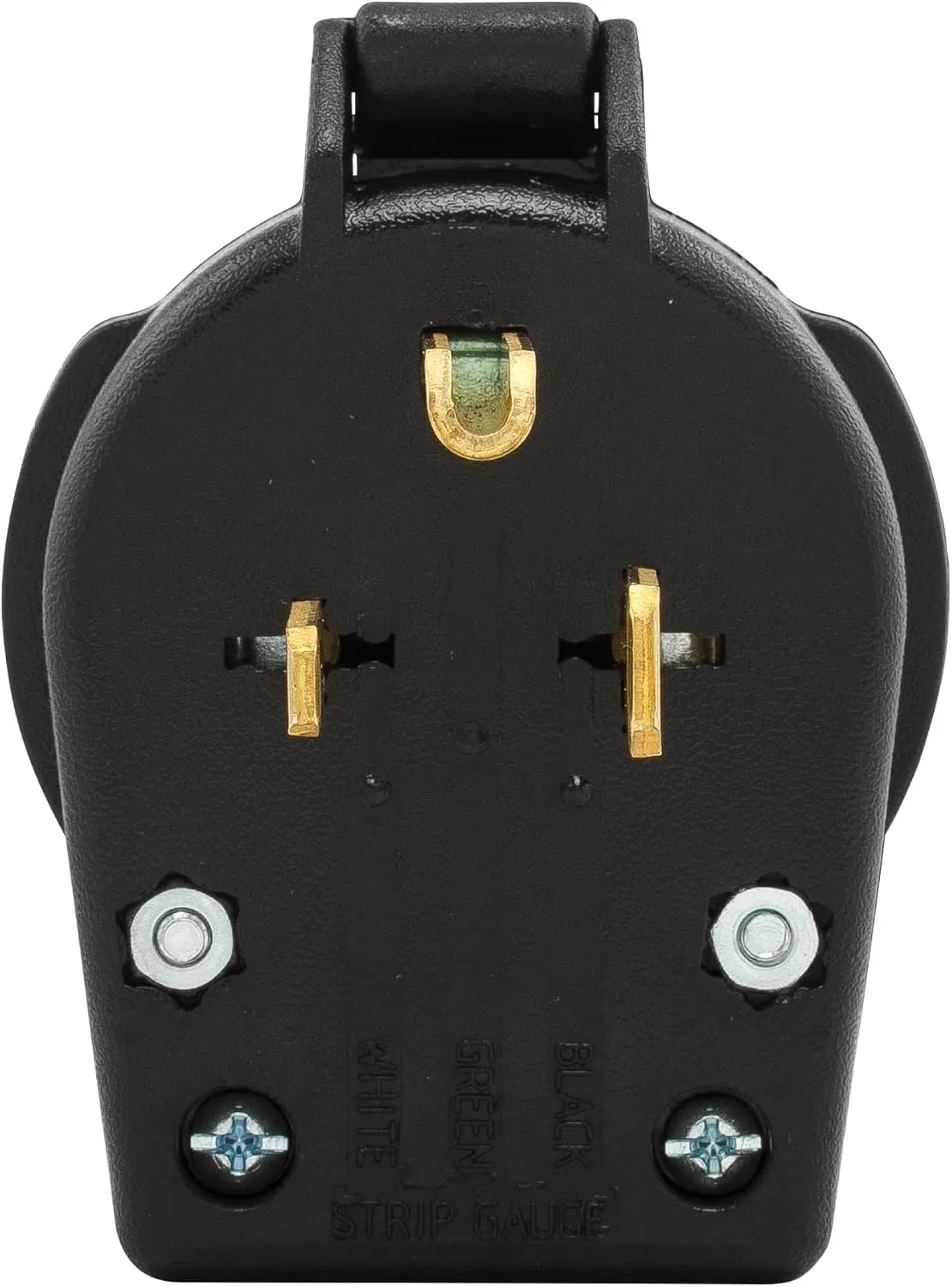 Eaton S42-SP Arrow Hart heavy-duty universal NEMA power plug, Black