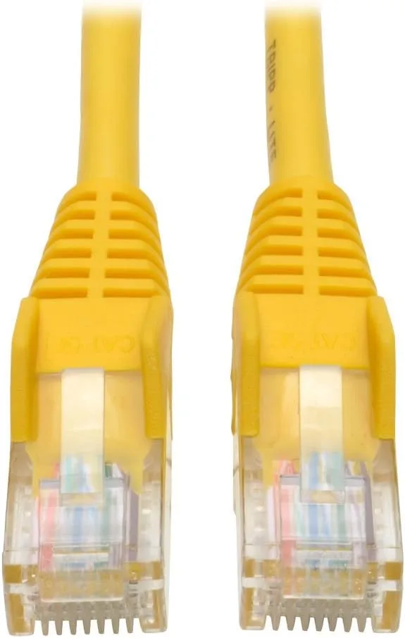 Tripp Lite Cat5e 350MHz Snagless Molded Patch Cable (RJ45 M/M) - Yellow, 7-ft.(N001-007-YW)