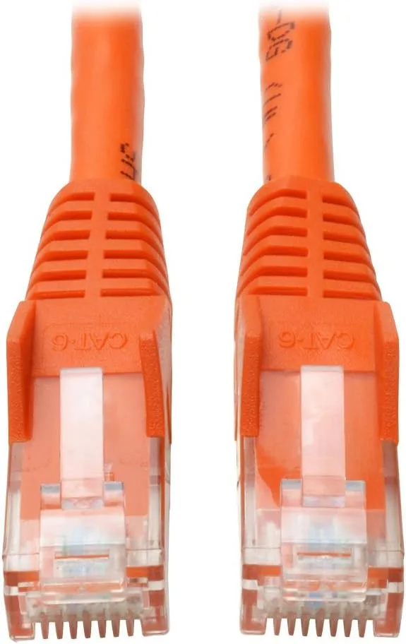 Tripp Lite Cat6 Gigabit Snagless Molded Patch Cable (RJ45 M/M) - Orange, 20-ft.(N201-020-OR)