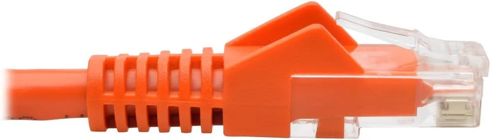 Eaton Tripp Lite Cat6 Gigabit Ethernet Snagless Molded Patch Cable UTP Orange RJ45 M/550Mhz 2Ft 2' (N201-002-OR)
