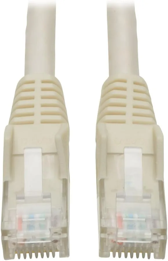 Eaton Tripp Lite Series Cat6 Gigabit Snagless Molded (UTP) Ethernet Cable (RJ45 M/M), PoE, White, 10 ft. (3.05 m) - N201010WH