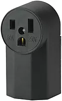 The Eaton WD1252 2-Pole 3-Wire 50-Amp 125-Volt Surface Mount Power Receptacle, Black,Original Version,Small Small Multicolor