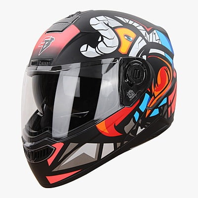 STEELBIRD SBA-7 BIRDIE GLOSSY BLACK/WATERMELON C/V (M)