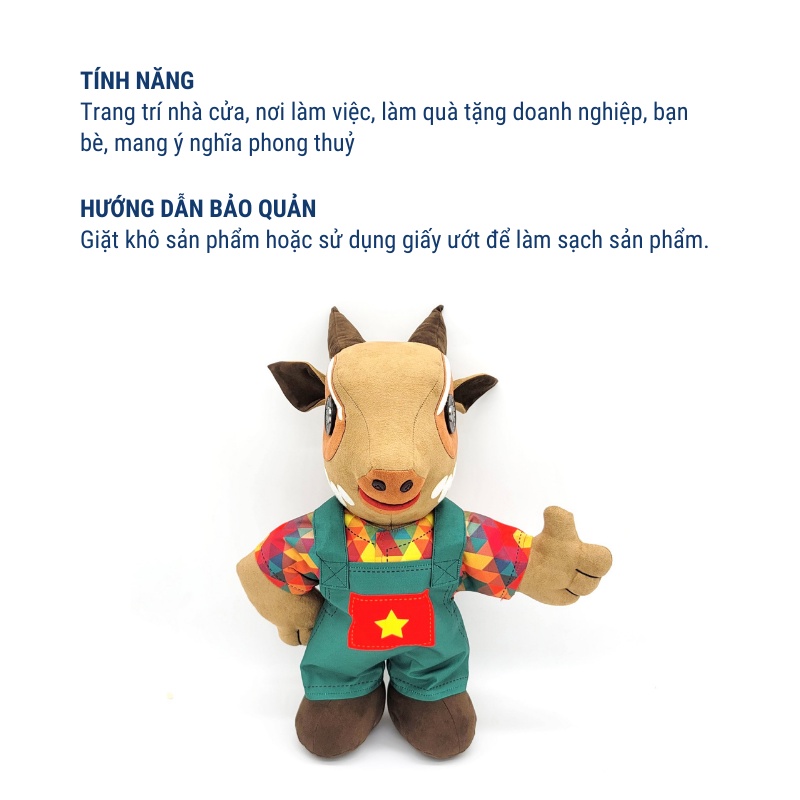 Thú Nhồi Bông Sao La (Linh Vật SEA Games 31), Trang Trí Nhà Cửa, Nơi Làm Việc KYMVIET 1000% Handmade Thú Nhồi Bông Sao La (Linh Vật SEA Games 31), Trang Trí Nhà Cửa, Nơi Làm Việc KYMVIET 1000% Handmade