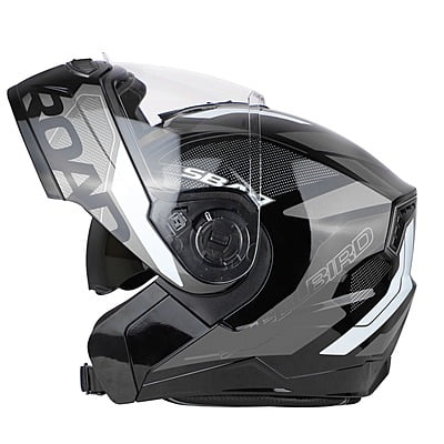 STEELBIRD SBA-7 ISS ROAD MATT BLACK/GREY C/V (L)