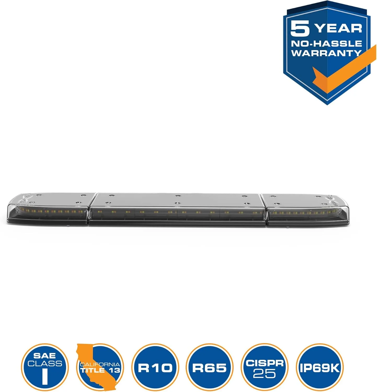 ECCO 11 Series RefleXL Narrow LED Lightbar 11-024CA-E - Amber Strobe Warning Lights
