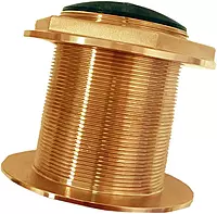 Bronze Low-Profile Thru-Hull Medium-Frequency Chirp Transducer - 1kW, 18° Tilt, 85-135kHz