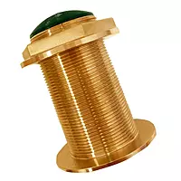 Bronze Low-Profile Thru-Hull Medium-Frequency Chirp Transducer - 600W, 12° Tilt, 80-130kHz