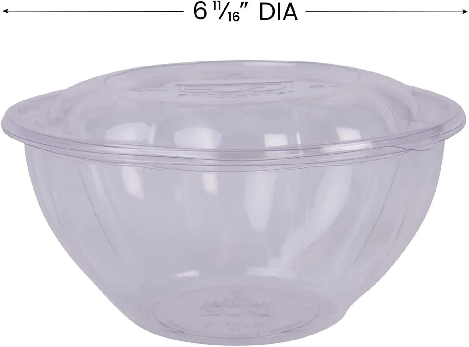 ECO-PRODUCTS Compostable Clear PLA Salad Bowls with Lids, Case of 150