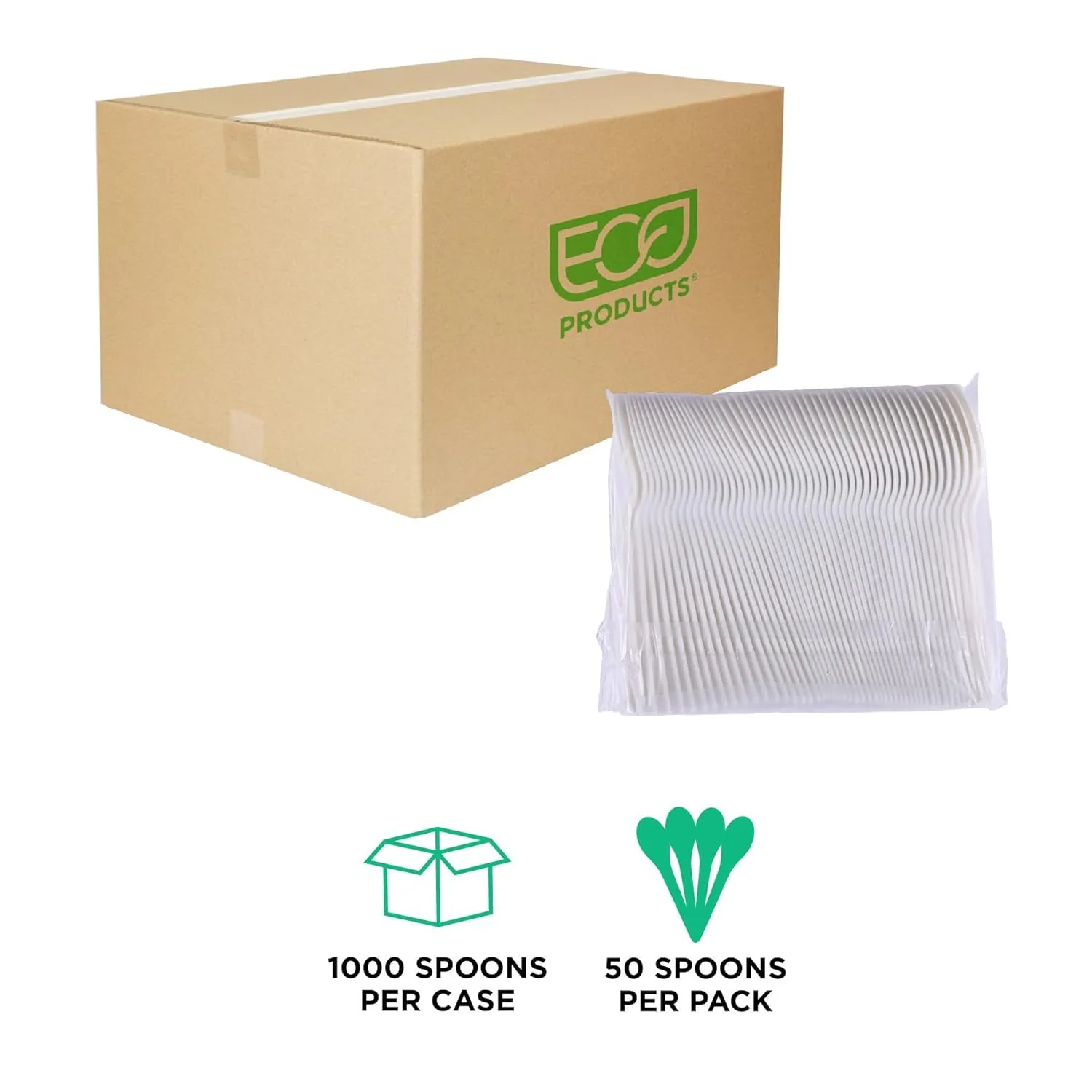 ECO-PRODUCTS Plantware CPLA Compostable Cutlery, Case of 1000