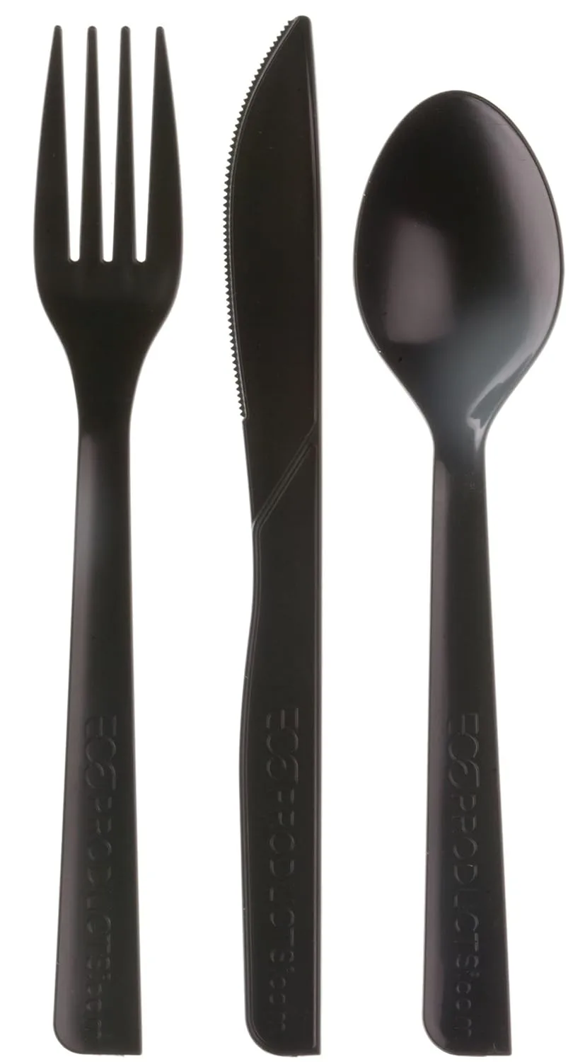 Eco-Products 6" Recycled Plastic Cutlery and Utensils, 100% Post-Consumer Recycled Polystyrene