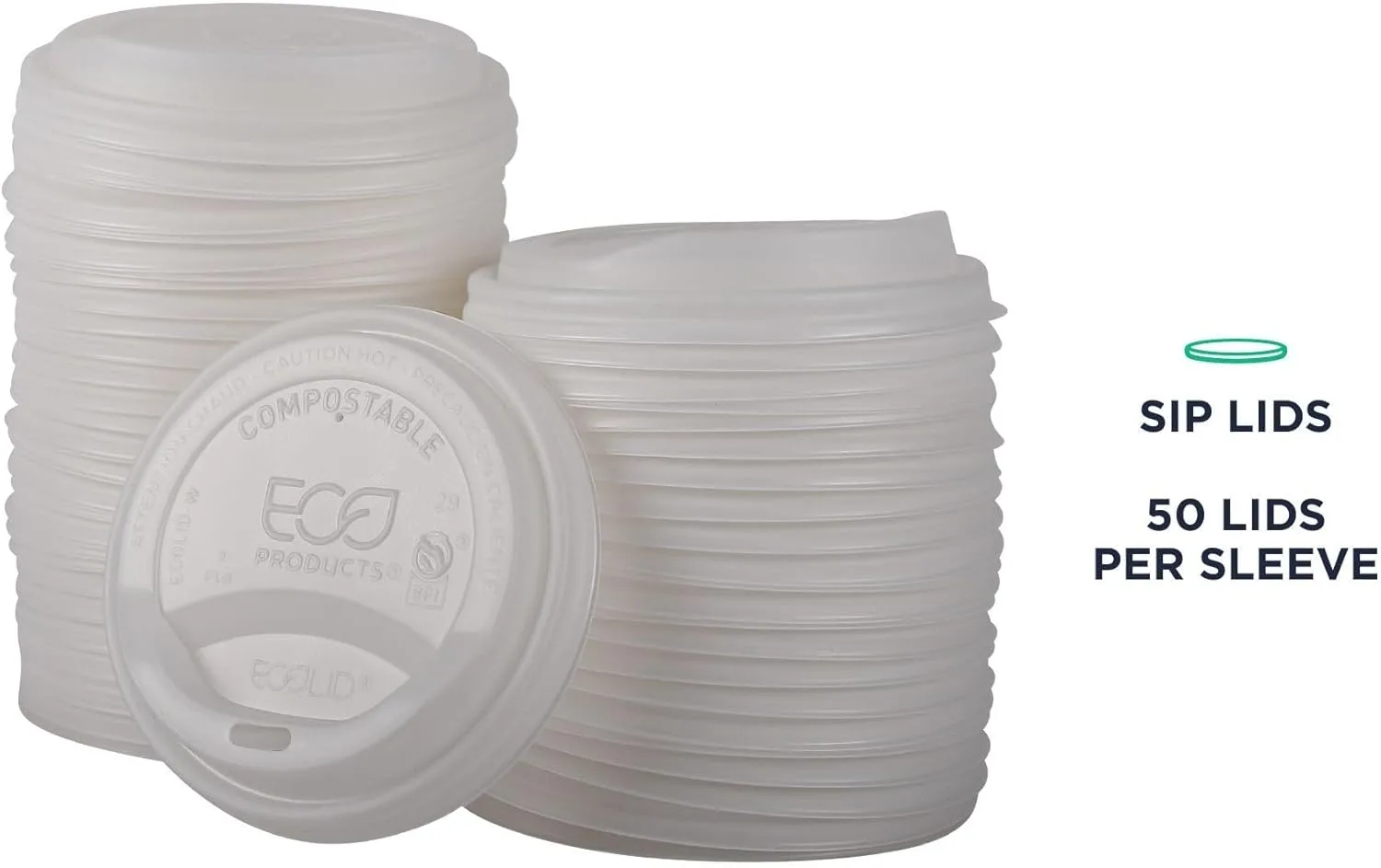 Eco-Products EcoLid Hot Cup Lids, Fits 10-20 oz