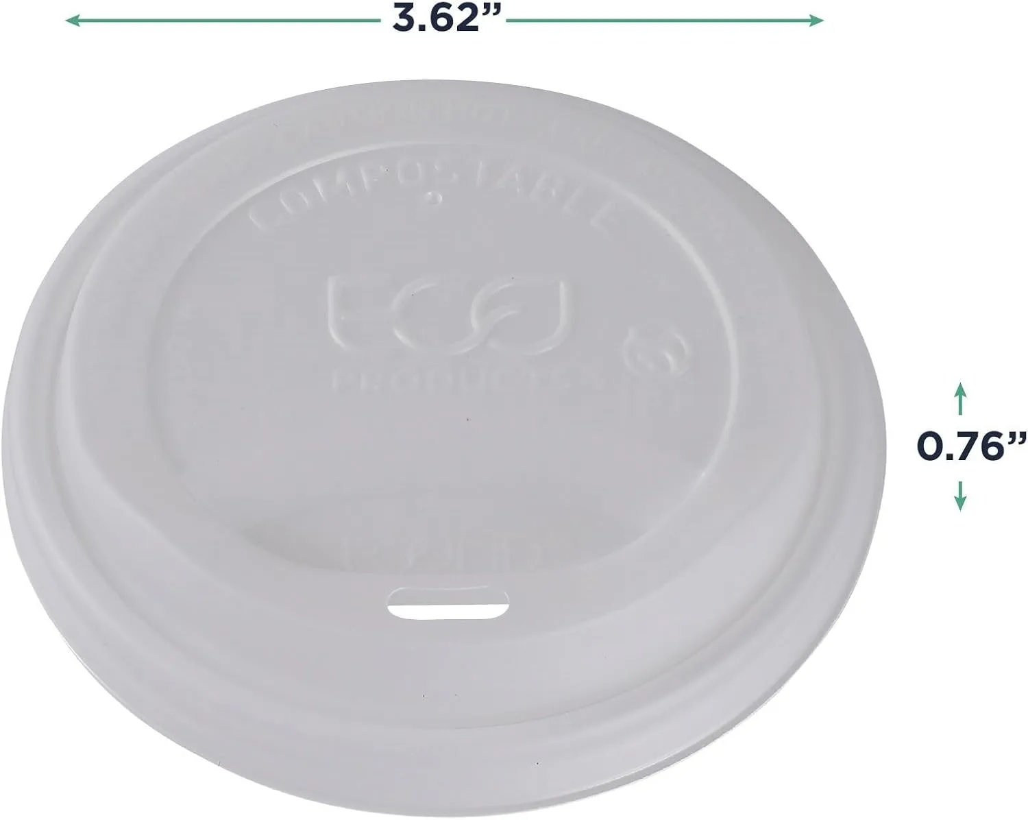 Eco-Products EcoLid Hot Cup Lids, Fits 10-20 oz