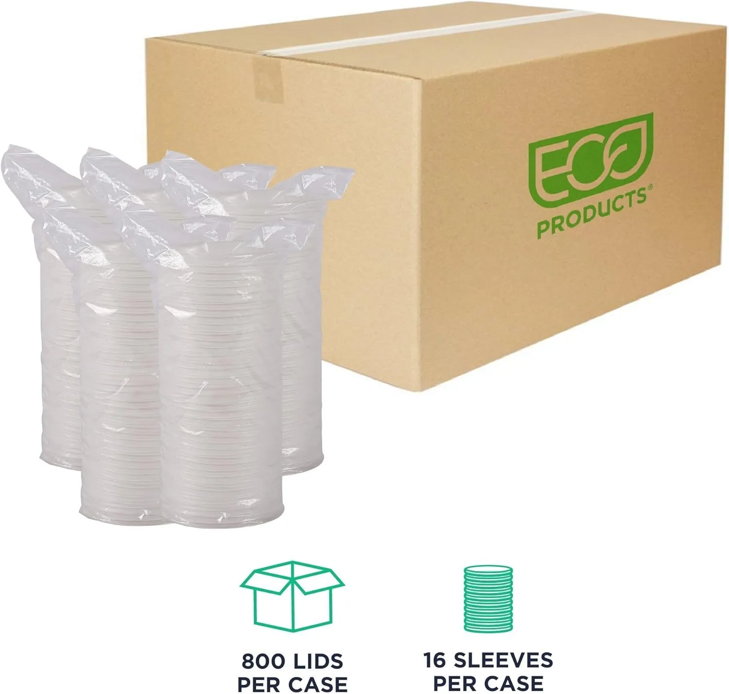 Eco-Products EcoLid Hot Cup Lids, Fits 10-20 oz