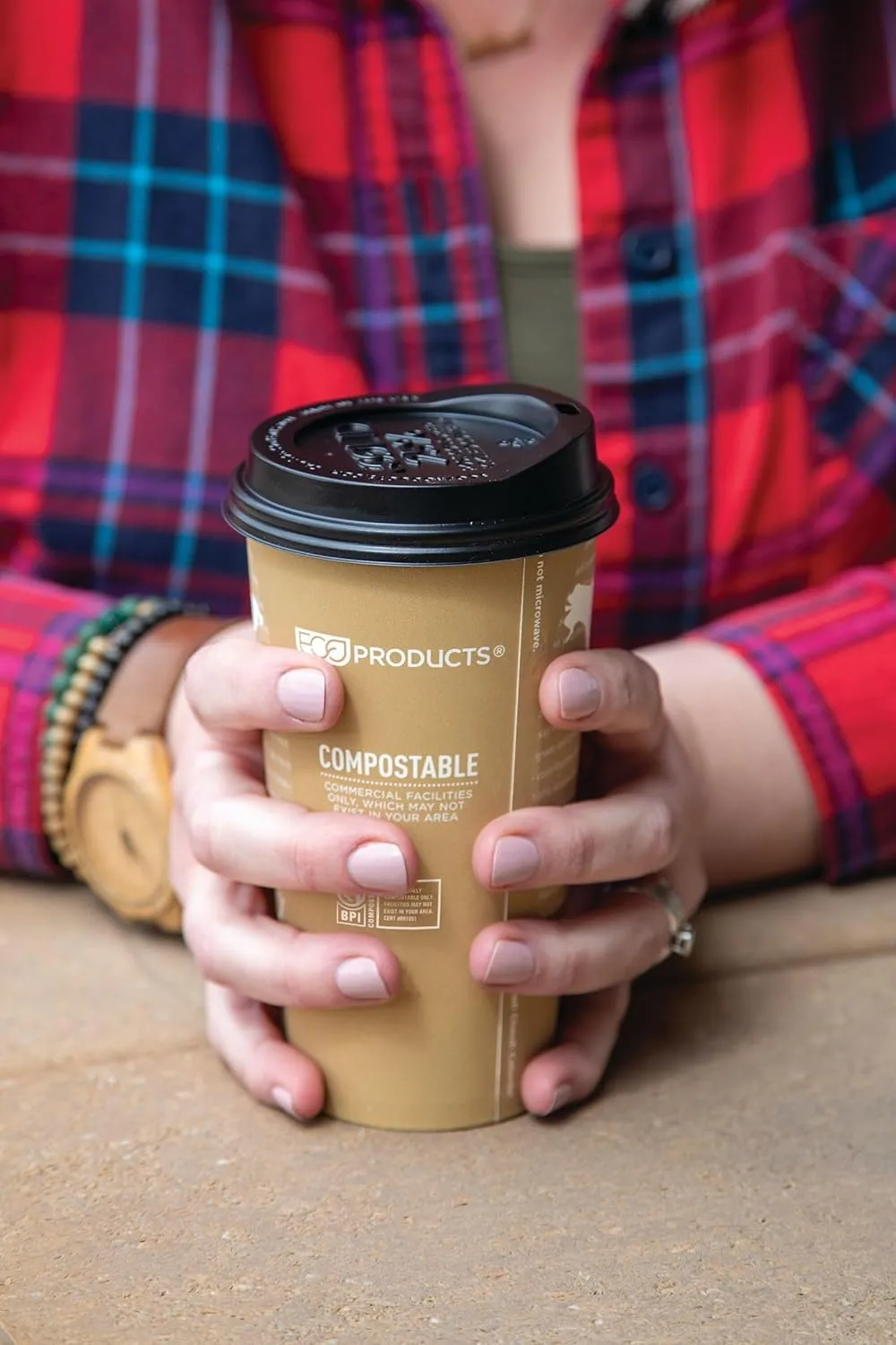 Eco-Products EcoLid Hot Cup Lids, Fits 10-20 oz