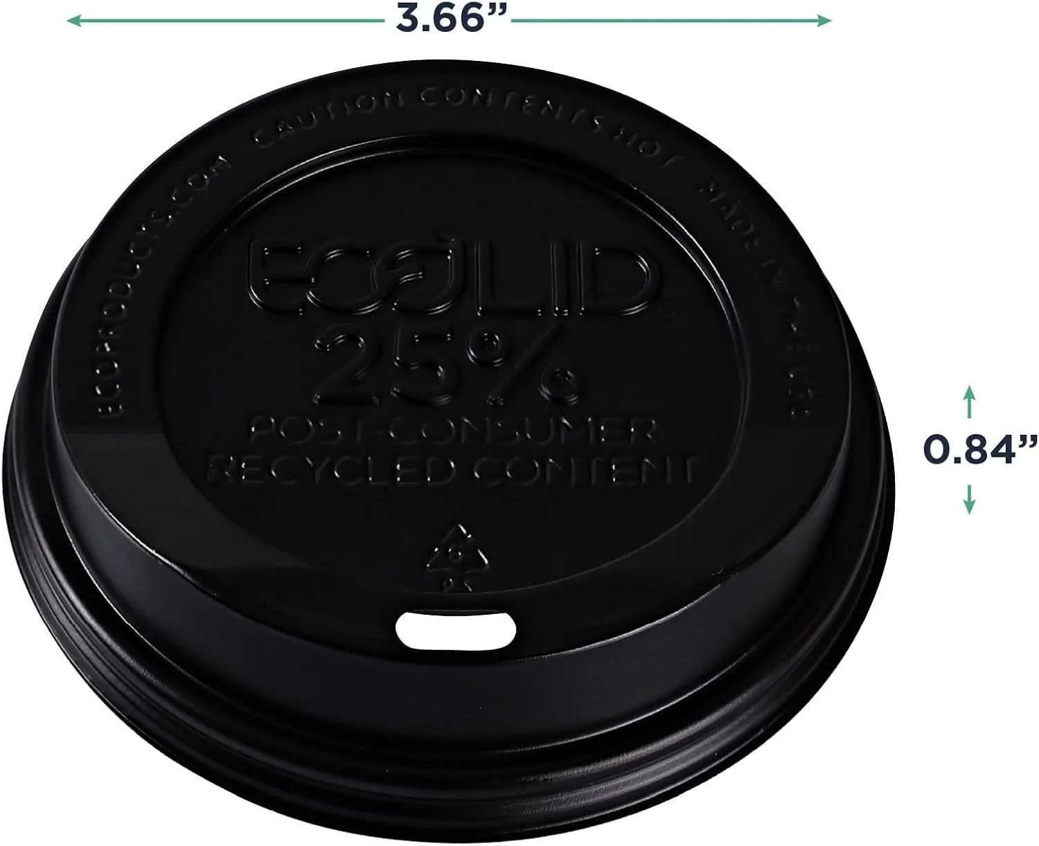 Eco-Products EcoLid Hot Cup Lids, Fits 10-20 oz
