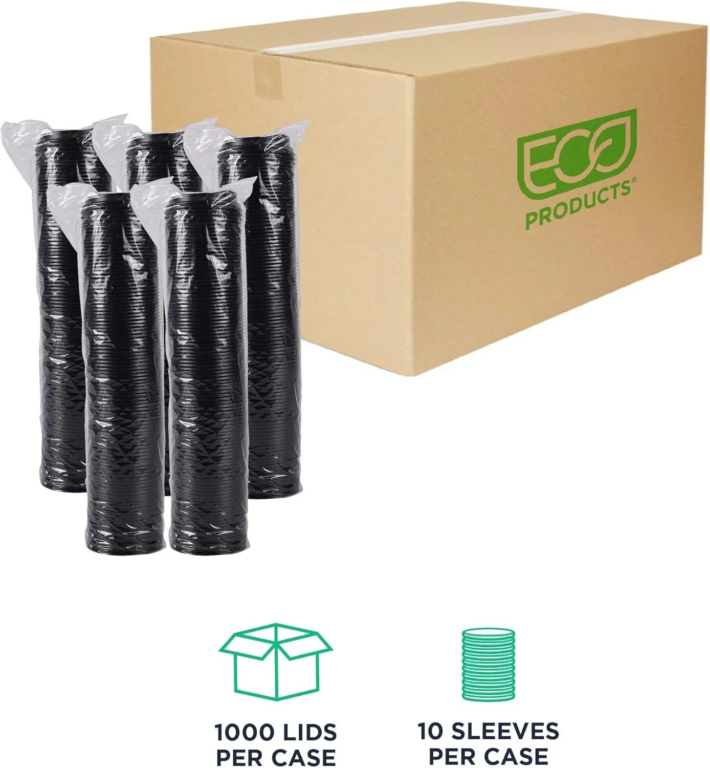 Eco-Products EcoLid Hot Cup Lids, Fits 10-20 oz