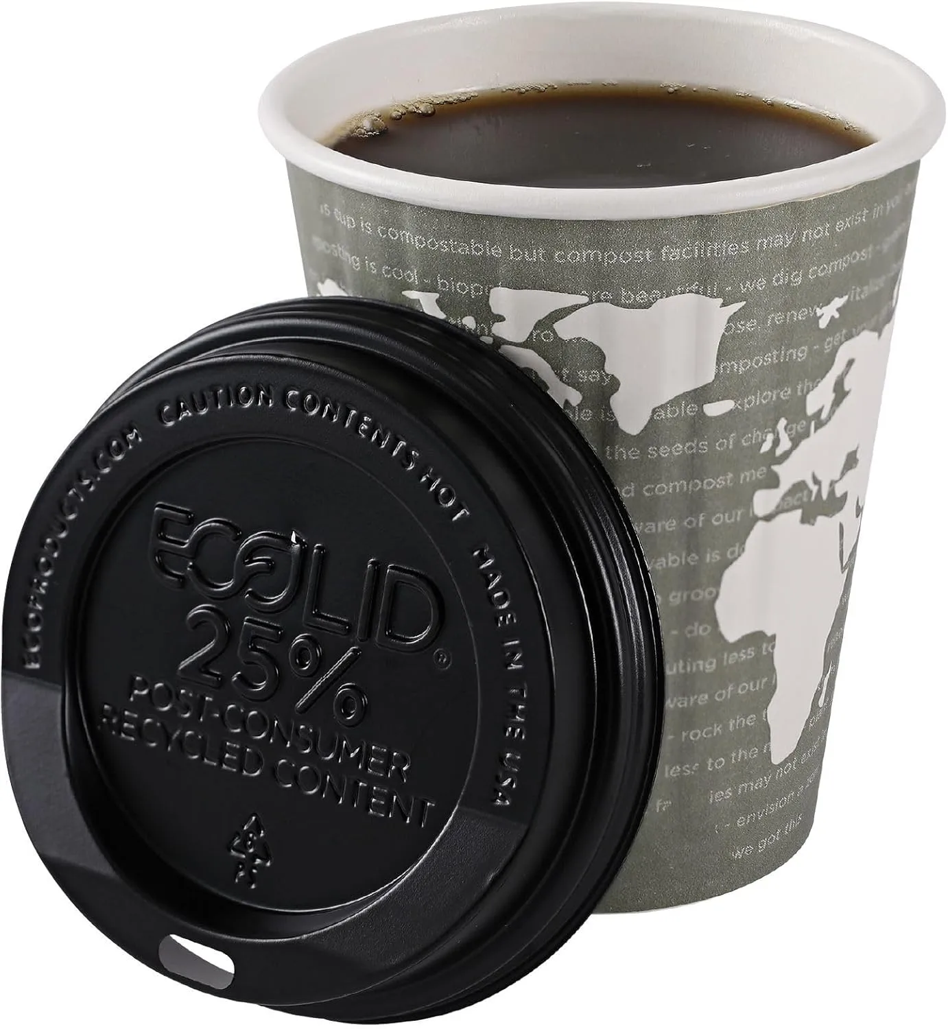 Eco-Products EcoLid Hot Cup Lids, Fits 10-20 oz
