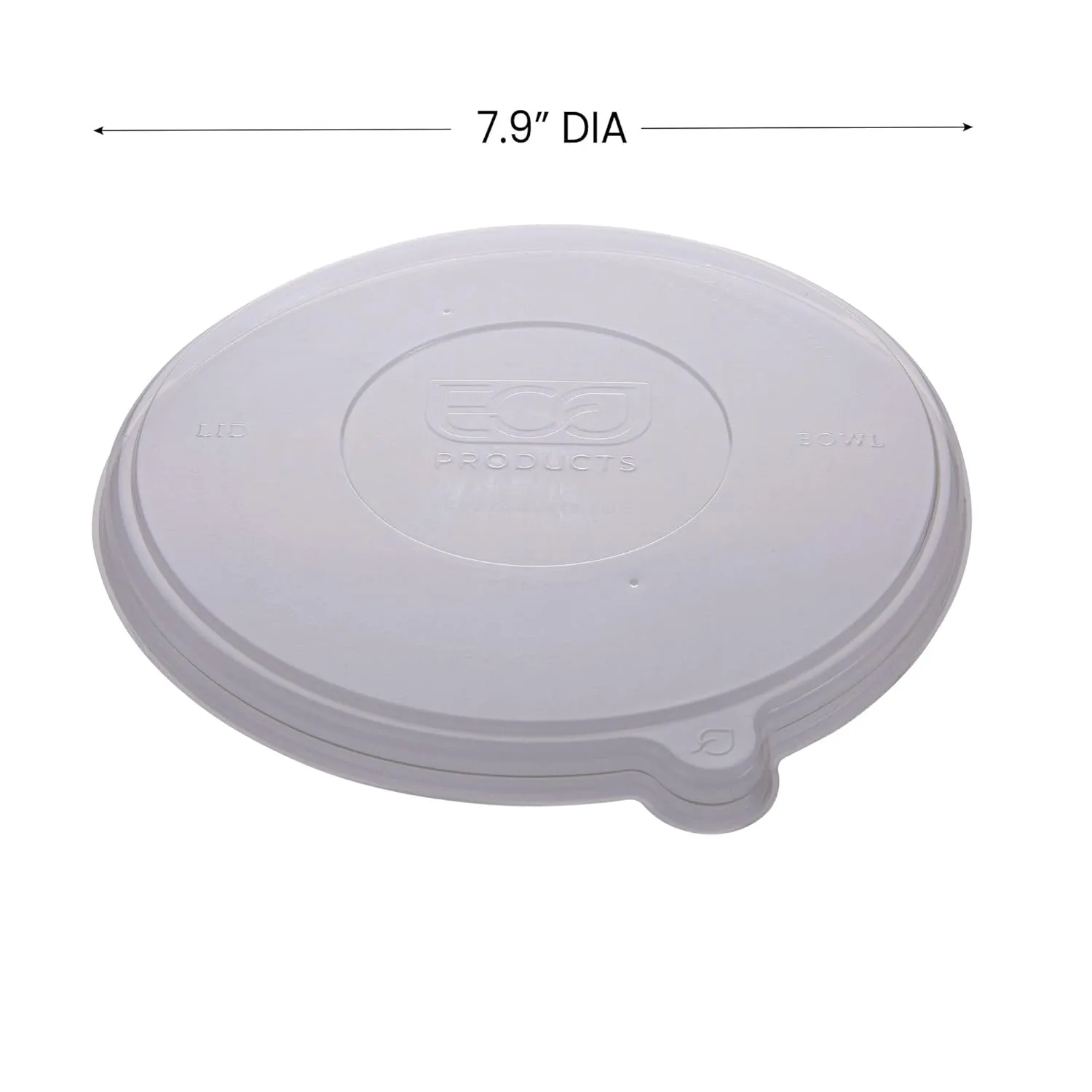 Eco-Products Recycled Flat Bowl Lids, Case of 400, Fits 24-46oz Coupe/16-40oz Noodle Bowls