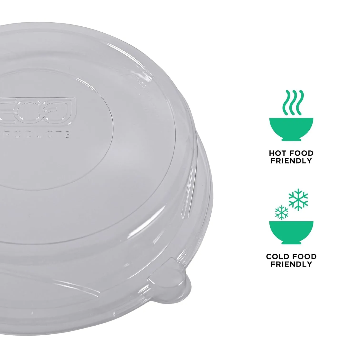 Eco-Products Recycled 9" Plate Dome Lids, Case of 300, Clear 100% Post-Consumer Recycled Plastic, Hot and Cold Food Friendly