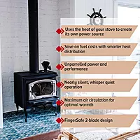 Mini Heat Powered Stove Fan - Classic Compact Design, Perfect for Wood Stoves