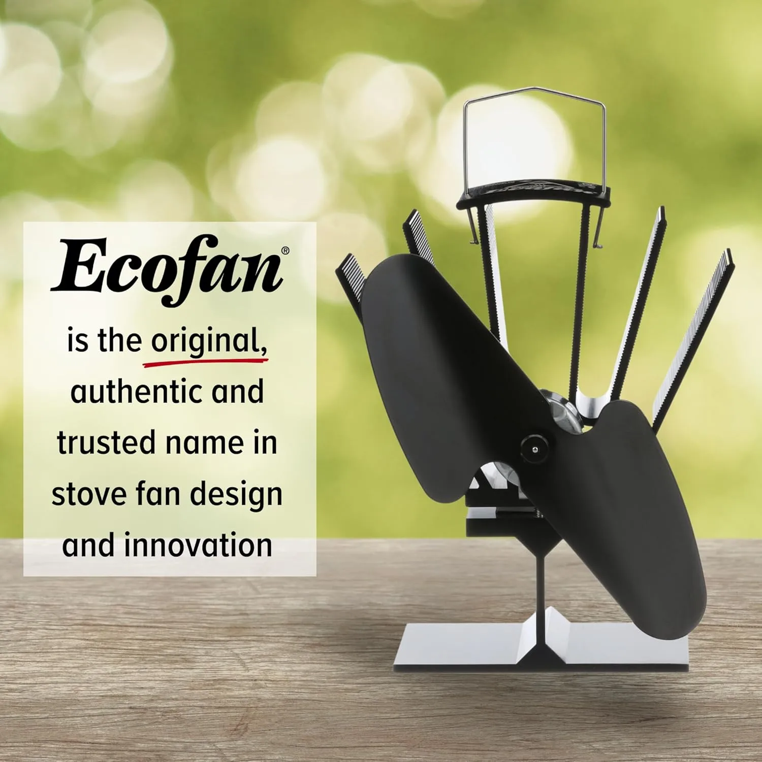 Mini Heat Powered Stove Fan - Classic Compact Design, Perfect for Wood Stoves