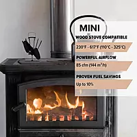 Mini Heat Powered Stove Fan - Classic Compact Design, Perfect for Wood Stoves