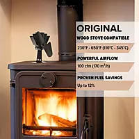 Original Heat Powered Stove Fan - Powerful Classic Design, High Performance, Perfect for Wood Stoves