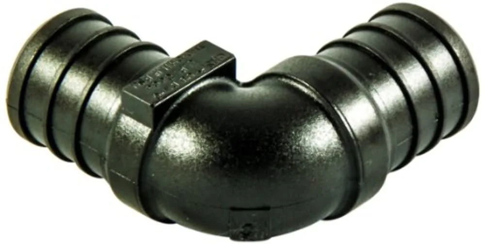 29800 Plastic Pex Elbow, 0.5" Size, Black