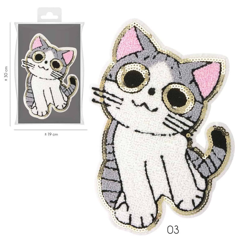 Applicazione Gufo Paillettes Argento, 18546 Applicazione Gufo Paillettes Argento, 18546