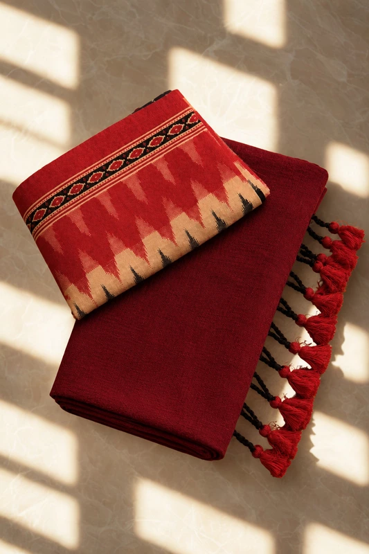 Khadi cotton with seperate blouse 1