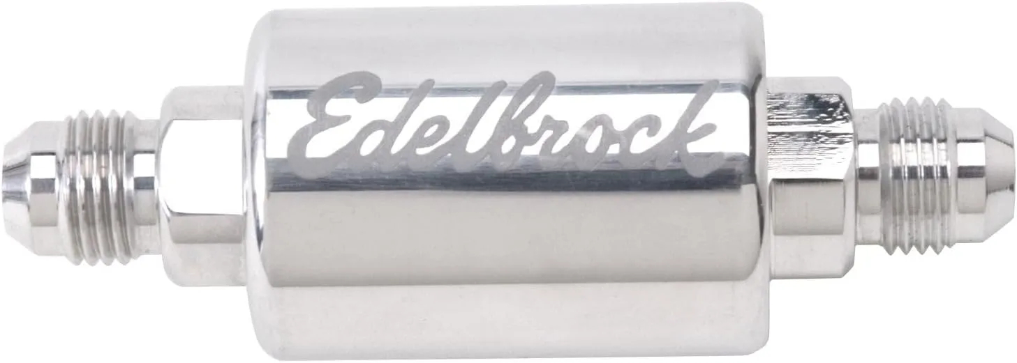 Edelbrock 8129 Polished Aluminum Fuel Filter