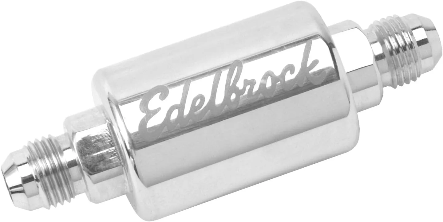 Edelbrock 8129 Polished Aluminum Fuel Filter