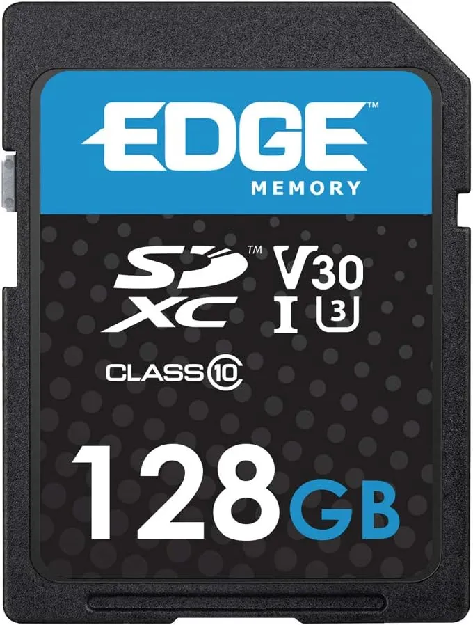 Edge PE256807 128GB SDXC Vsc (V30 U3) Memory Card