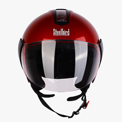 STEELBIRD SBH-5 TRIPLE NINE GLOSSY S.RED C/V 600 MM