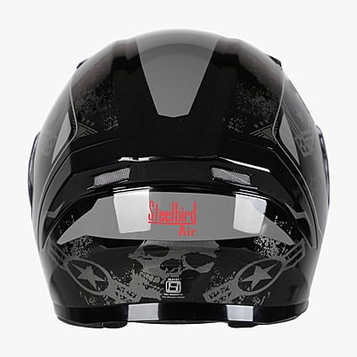 STEELBIRD SBA-21 COMBAT GLOSSY BLACK/GREY C/V (L)