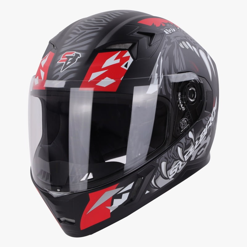 STEELBIRD SBA-21 RAPTOR PANTHA GLOSSY BLACK/RED GREY C/V 580 MM (M)