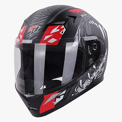 STEELBIRD SBA-21 RAPTOR PANTHA MATT BLACK/RED GREY C/V 580 MM (M)